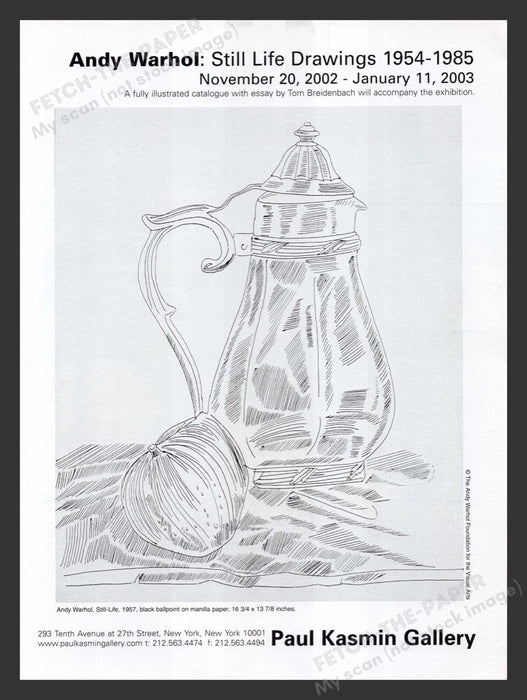 2002 Andy Warhol NYC Art Gallery Show Print Advertisement Ad