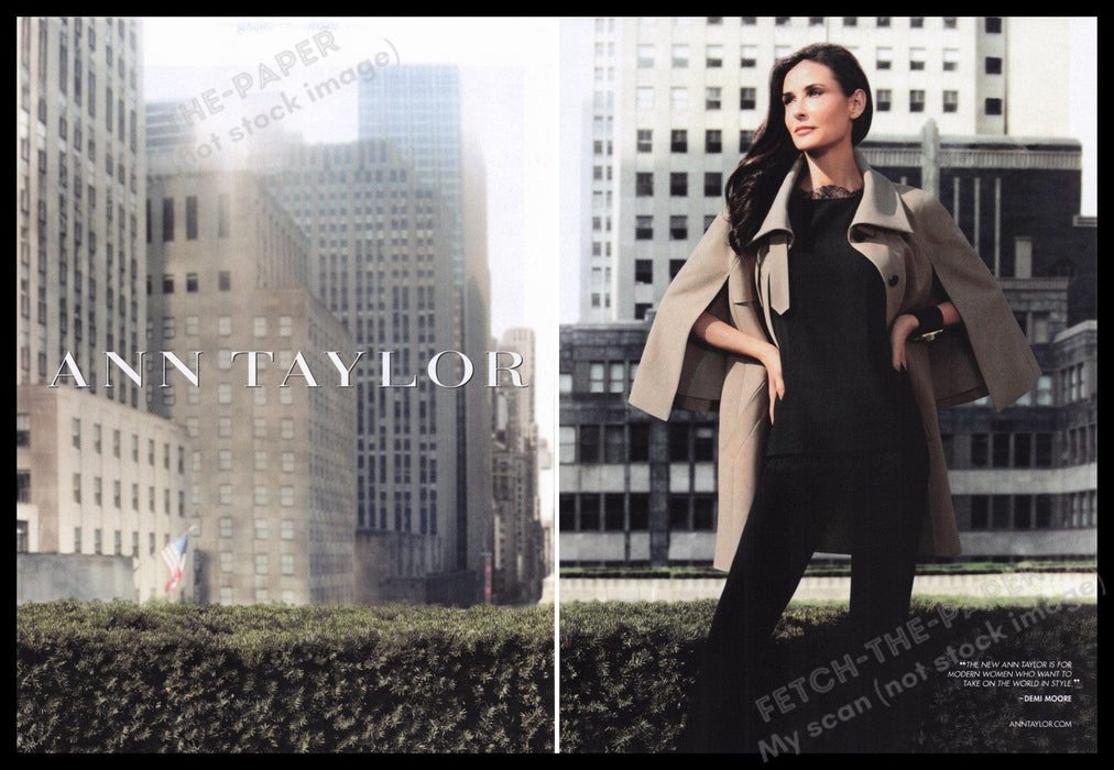 Ann Taylor Demi Moore 2000s Print Advertisement (2 pages) 2011 Clothing Fetch the Paper!