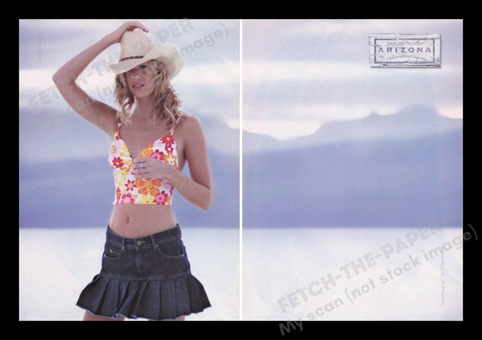 Arizona 2000's Print Advertisement Ad (2 pages) 2004 Mini Skirt Clothing Fetch the Paper!