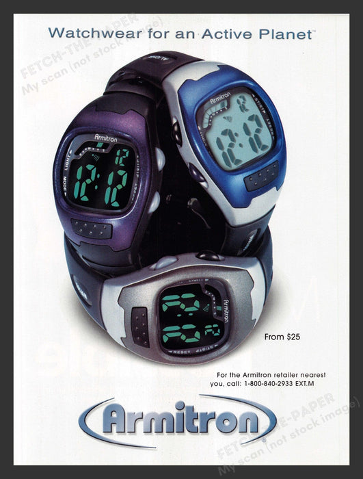 2000 Armitron Watches for an Active Planet Print Advertisement Ad.