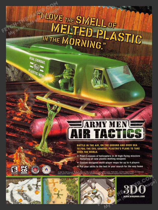 2000 Print Advertisement Army Men: Air Tactics Video Game Ad.