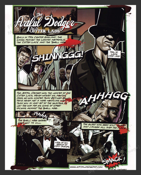 2007 Artful Dodger Clothing w/ Cutter Lads Comic Strip Print Advertisement Ad.