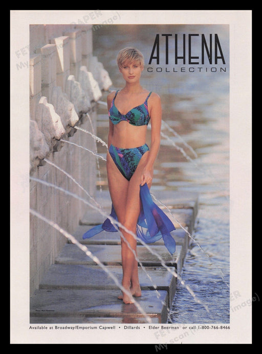 Athena Swimwear 1990s Print Advertisement Ad 1994 Bikini Fetch the Paper!