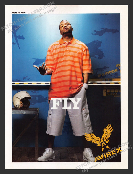 2005 Print Advertisement Avirex Clothing Shorts Method Man Rapper / Musician Ad.