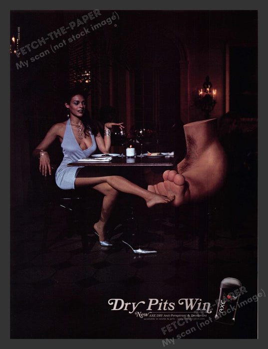 2004 Axe Deodorant Arm Pit Table Footsies Print Advertisement Ad