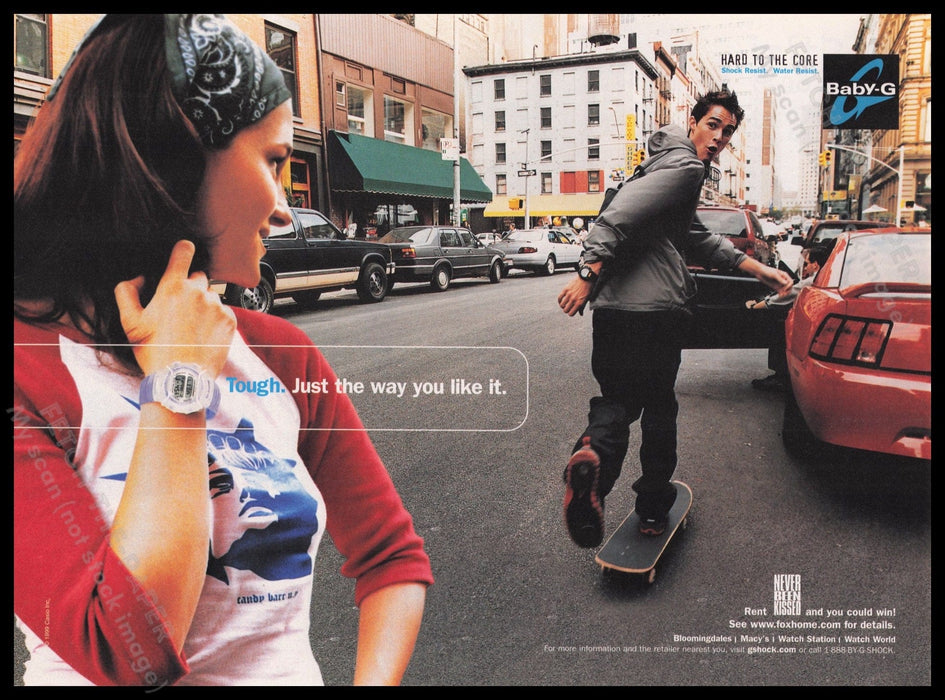 Baby-G Watches 1990s Print Advertisement Ad 1999 Fetch the Paper!