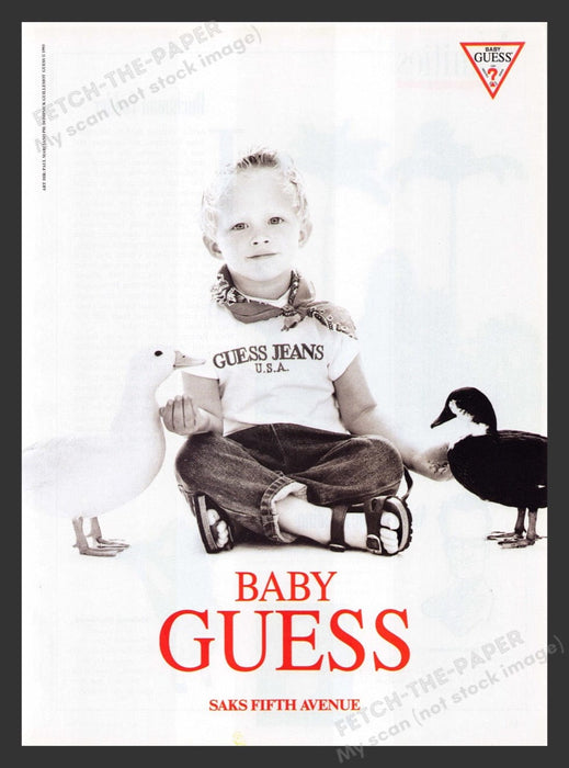 1994 Baby Guess Clothing Geese Print Advertisement Ad