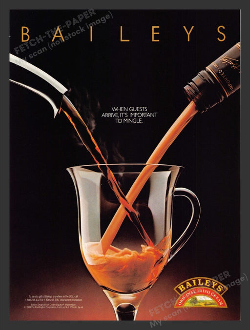 1990 Baileys Original Irish Cream Coffee Mix Print Advertisement Ad