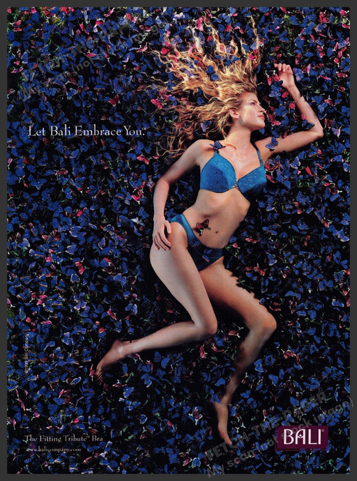 Bali Lingerie 1990s Print Advertisement Ad 1999 Legs Bra Panties Embrace You Fetch the Paper!