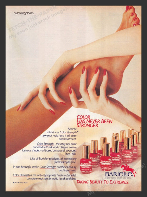 1988 Barielle Nail Polish Hands and Feet Print Advertisement Ad