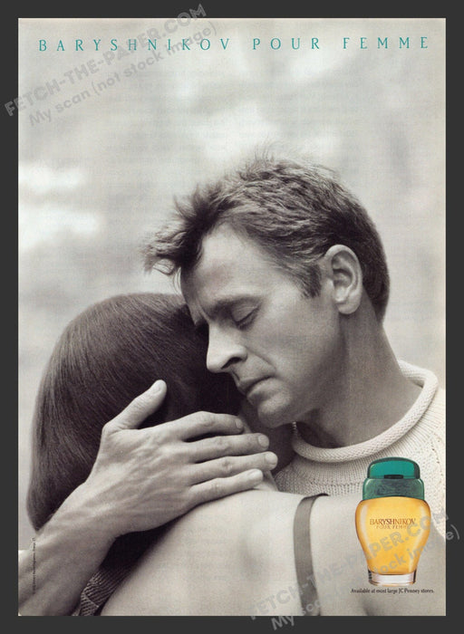1995 Print Advertisement Baryshnikov for Women Perfume Athlete Ad.