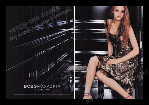 BCBG Max Azria Dress 2000s Print Advertisement Ad (2 pages) 2004 Legs Fetch the Paper!