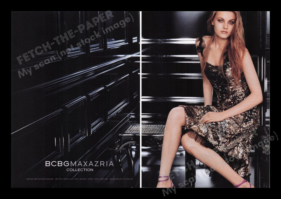 BCBG Max Azria Dress 2000s Print Advertisement Ad (2 pages) 2004 Legs Fetch the Paper!