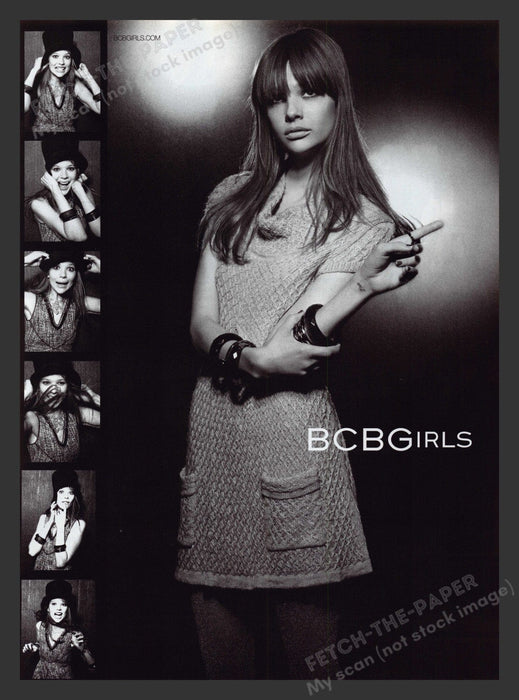 BCBGirls 2000s Print Advertisement Ad 2007 Teen Clothing Dress Photobooth Fetch the Paper!