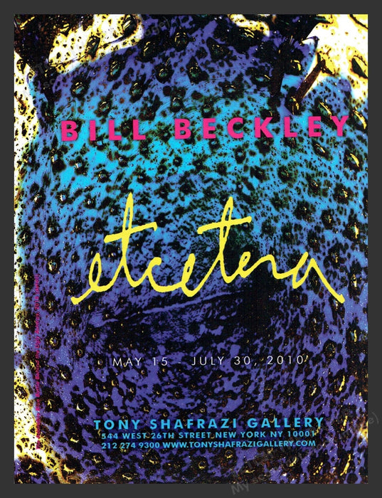 2010 Bill Beckley NYC Art Gallery Show Print Advertisement Ad