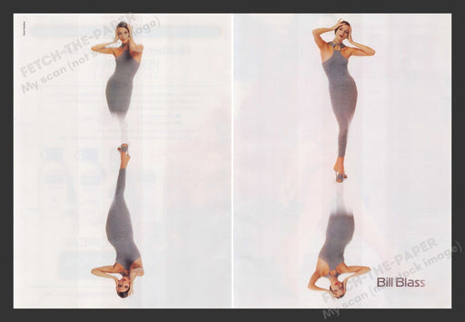 Bill Blass Mirror Image Model 1990s Print Advertisement (2 pages) 1993 Fetch the Paper!