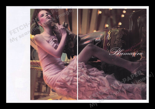 Blumarine 2000's Print Advertisement Ad (2 pages) 2007 Horse Carousel Legs Fetch the Paper!