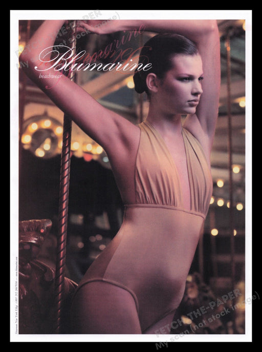 Blumarine 2000's Print Advertisement Ad 2007 Beachwear Carousel Fetch the Paper!