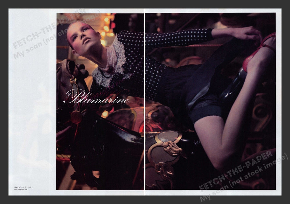 Blumarine 2000s Print Advertisement (2 pages) 2007 Legs Model Foot Shoe Fetch the Paper!