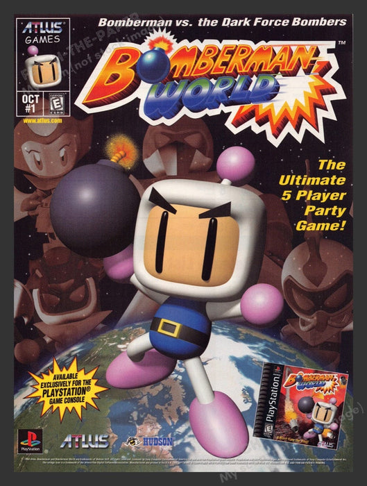 1998 Bomberman World Video Game Print Advertisement