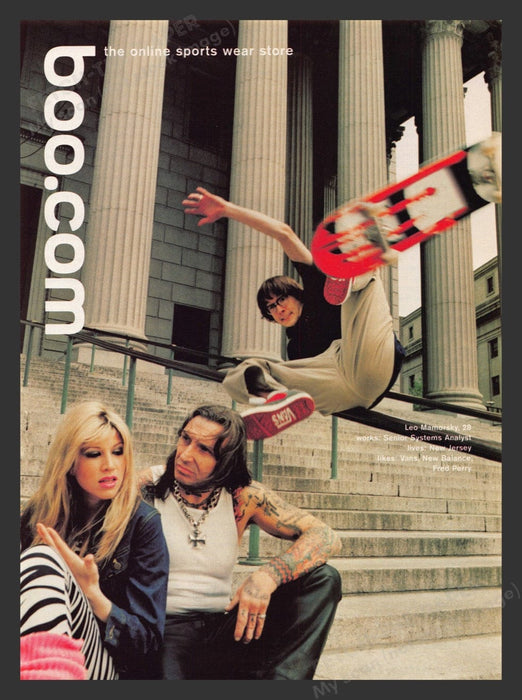 1999 Boo Online Sports Wear Store Leo Mamorsky Print Advertisement Ad
