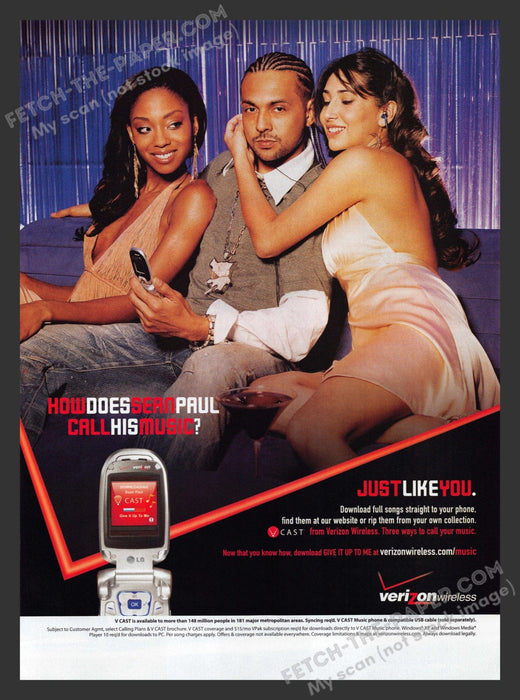 2006 Print Advertisement Boost Mobile Cell Phone Sean Paul Musician Ad.