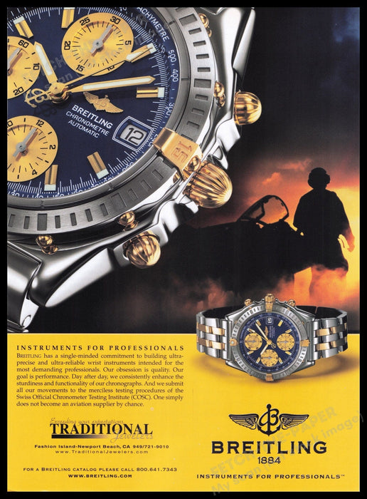 Breitling 2000s Print Advertisement Ad 2003 Fetch the Paper!