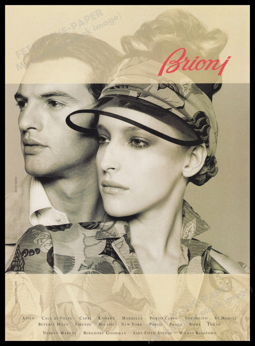 Brioni 2000s Print Advertisement Ad 2003 Fetch the Paper!