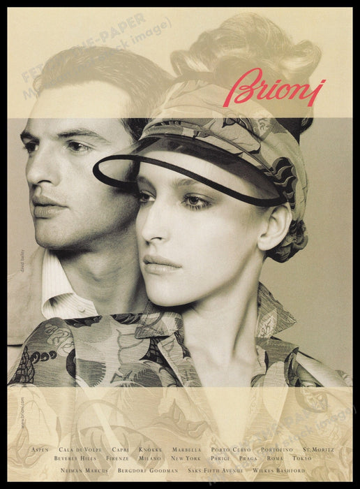 Brioni 2000s Print Advertisement Ad 2003 Fetch the Paper!
