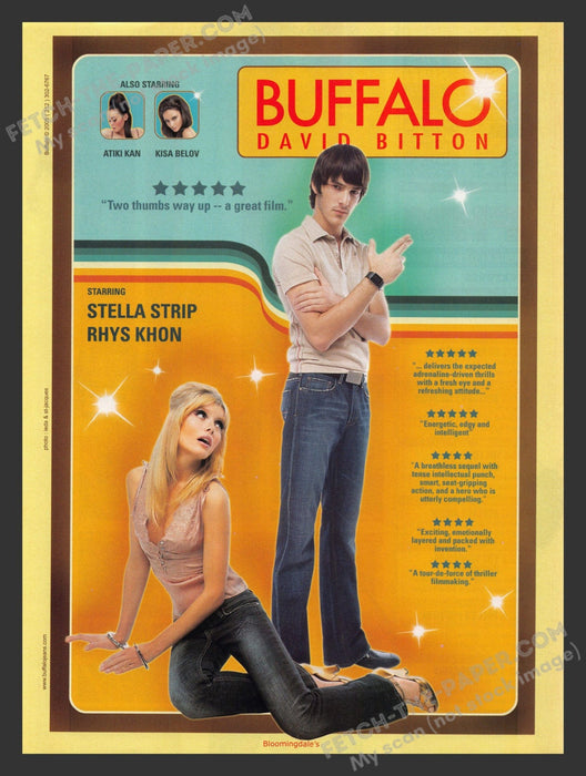 2005 Print Advertisement Buffalo David Bitton Stella Strip & Rhys Khon Ad.