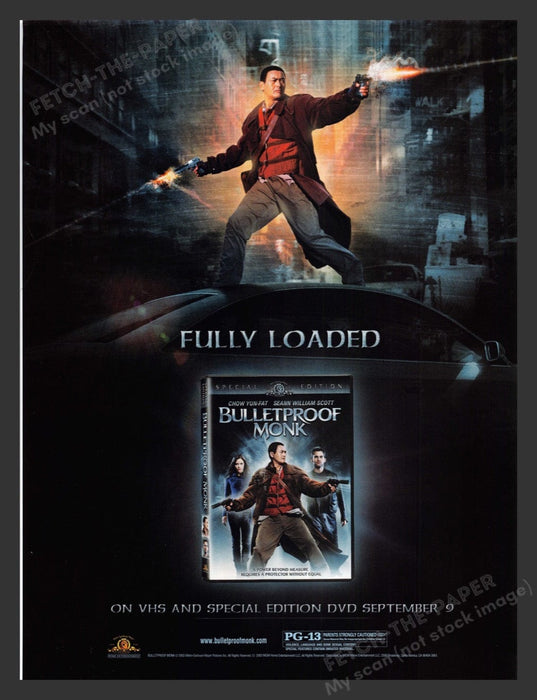 2003 Bulletproof Monk Movie Release Print Advertisement Ad