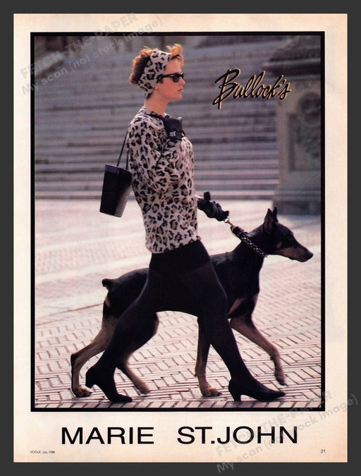 1988 Bullock's Clothing Doberman Pinscher Dog Print Advertisement Ad