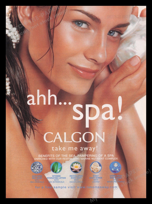 Calgon 2000's Print Advertisement Ad 2004 ahh...spa! Take Me Away Fetch the Paper!