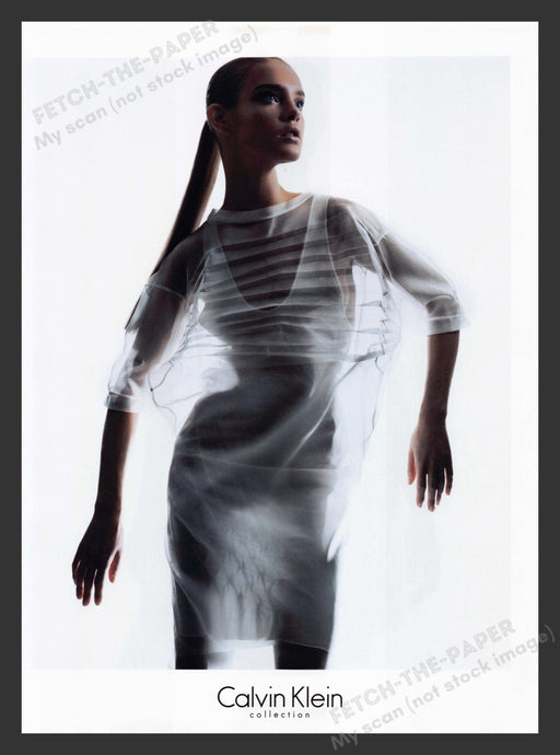Calvin Klein 2000s Print Advertisement 2007 Teen Model See Through Silhouette Fetch the Paper!