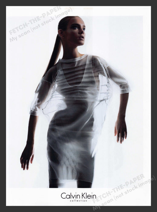 Calvin Klein 2000s Print Advertisement 2007 Teen Model See Through Silhouette Fetch the Paper!