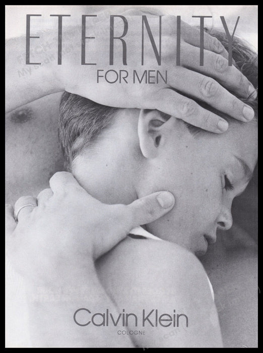 Calvin Klein Cologne 1990s Print Advertisement Ad 1991 Man & Boy Fetch the Paper!