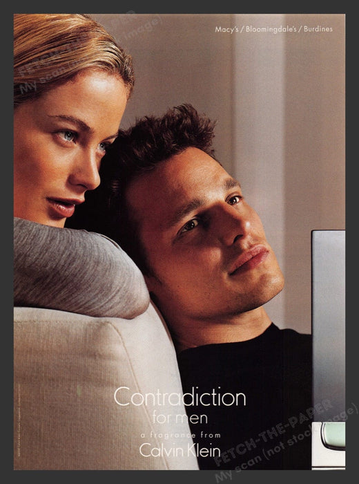 2000 Calvin Klein Contradiction for Men Fragrance Print Advertisement Ad