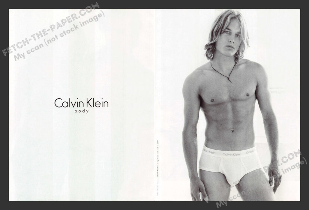 2002 Calvin Klein Men's Underwear Travis Fimmel from Vikings Print Advertisement.