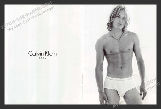 2002 Calvin Klein Men's Underwear Travis Fimmel from Vikings Print Advertisement.