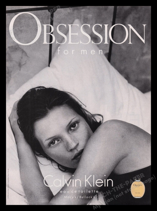 Calvin Klein Obsession for Men Cologne 1990s Print Advertisement Ad 1996 Moss Fetch the Paper!