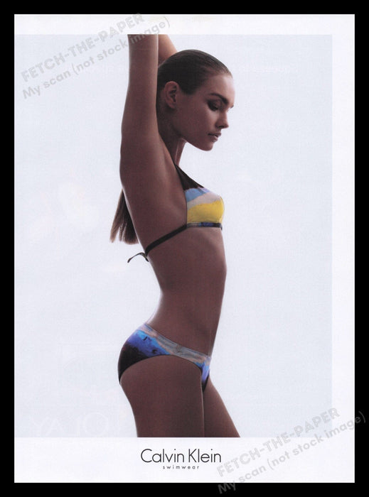 Calvin Klein Swimwear 2000s Print Advertisement Ad 2007 Bikini Model Fetch the Paper!