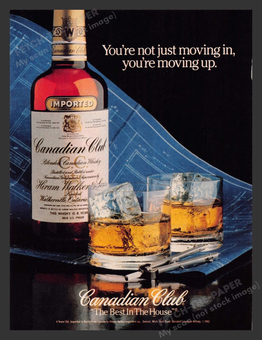 1982 Canadian Club "The Best in the House" Print Advertisement Ad