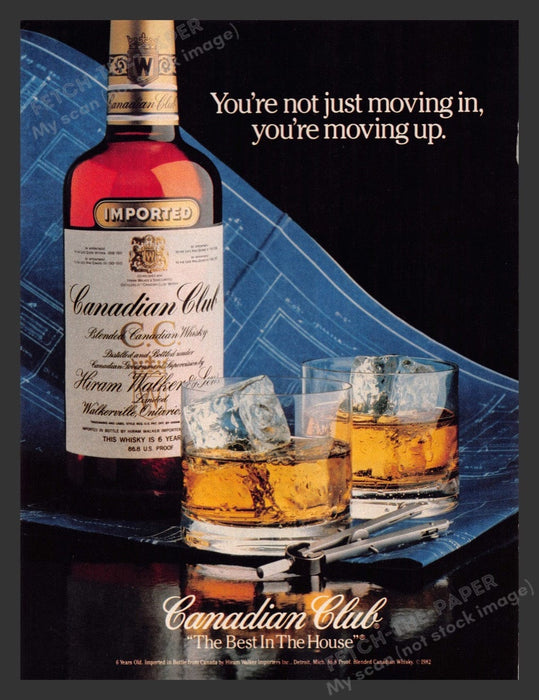 1982 Canadian Club "The Best in the House" Print Advertisement Ad
