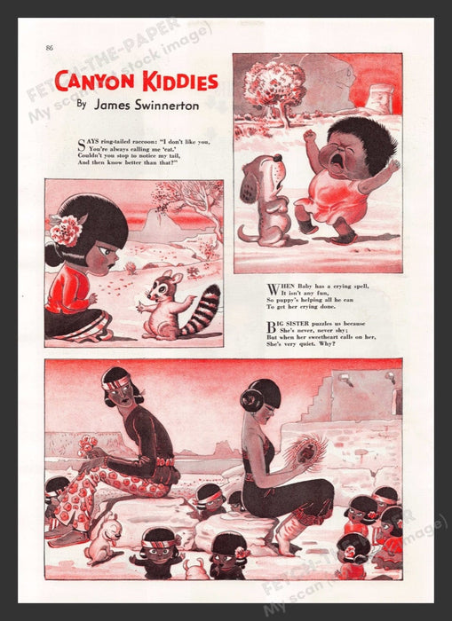 1941 Canyon Kiddies by James Swinnerton Print Advertisement Ad
