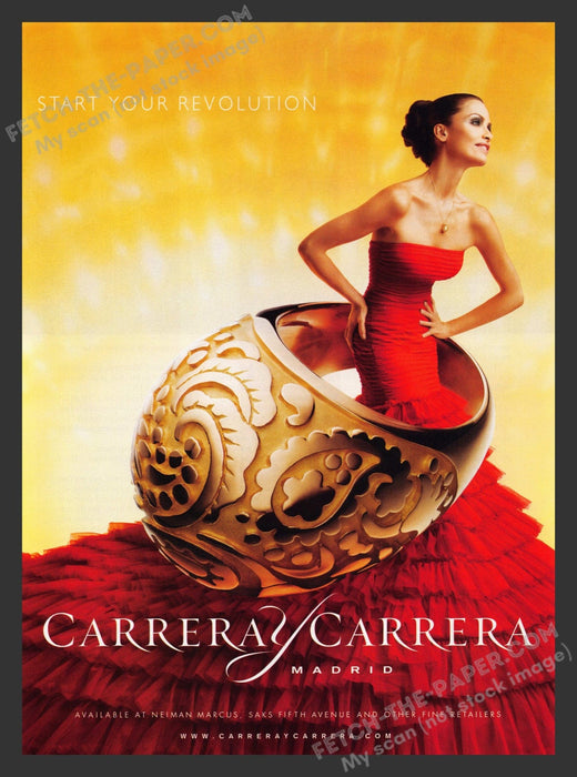 2007 Print Advertisement Carrera y Carrera Madrid Jewelry Sexy Model Ad.