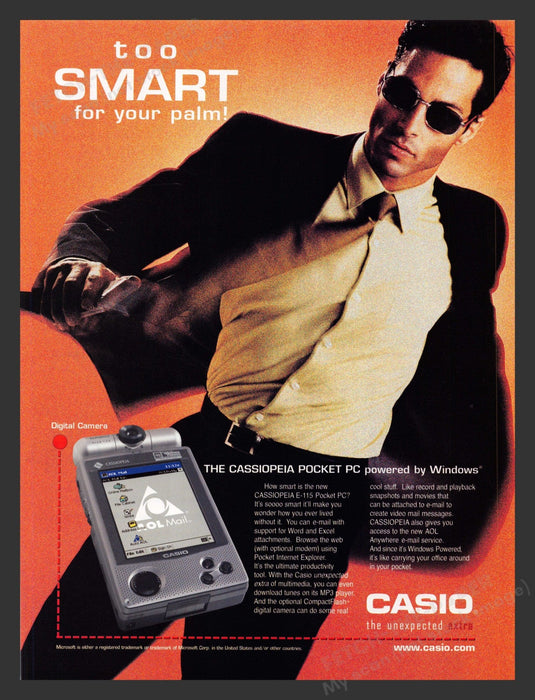 2000 Casio Cassiopeia Pocket PC Electronics Print Advertisement Ad.
