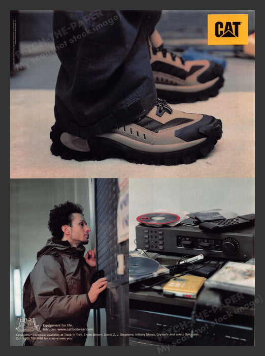 2000 CAT Shoes Caterpillar Work Footwear Print Advertisement Ad.