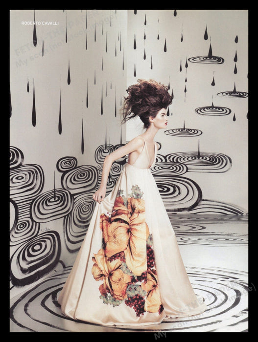 Cavalli Christian Louboutin 2000s Print Advertisement Ad Front & Back 2008 Shoes Fetch the Paper!