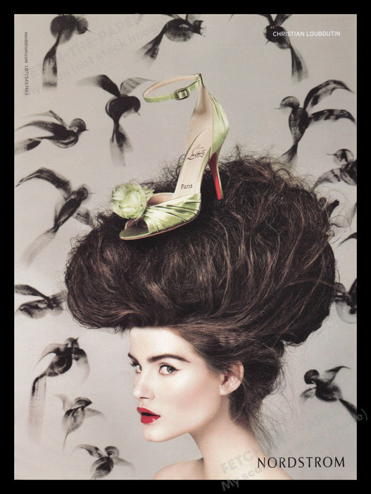 Cavalli Christian Louboutin 2000s Print Advertisement Ad Front & Back 2008 Shoes Fetch the Paper!