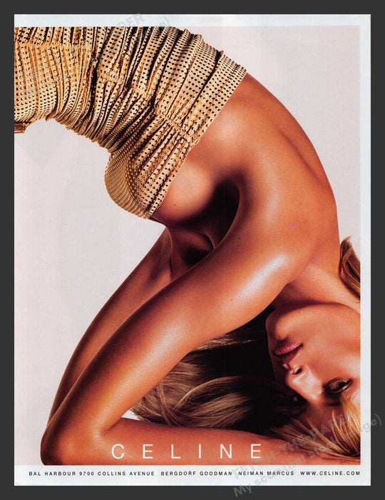 Celine 2000s Print Advertisement (2 pages) Tan Model Arms Fashion Fetch the Paper!